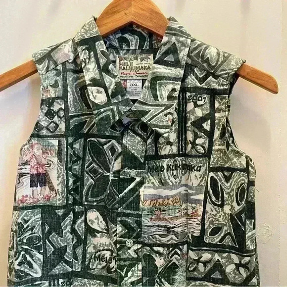 Mele Kalikimaka Reyn Spooner Sleeveless Dress-3XL/ Re worked design Size-Small* - Picture 3 of 11